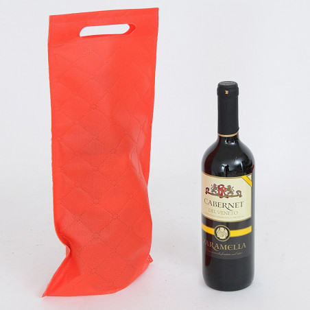 Shopper tnt portabottiglia vino rosso