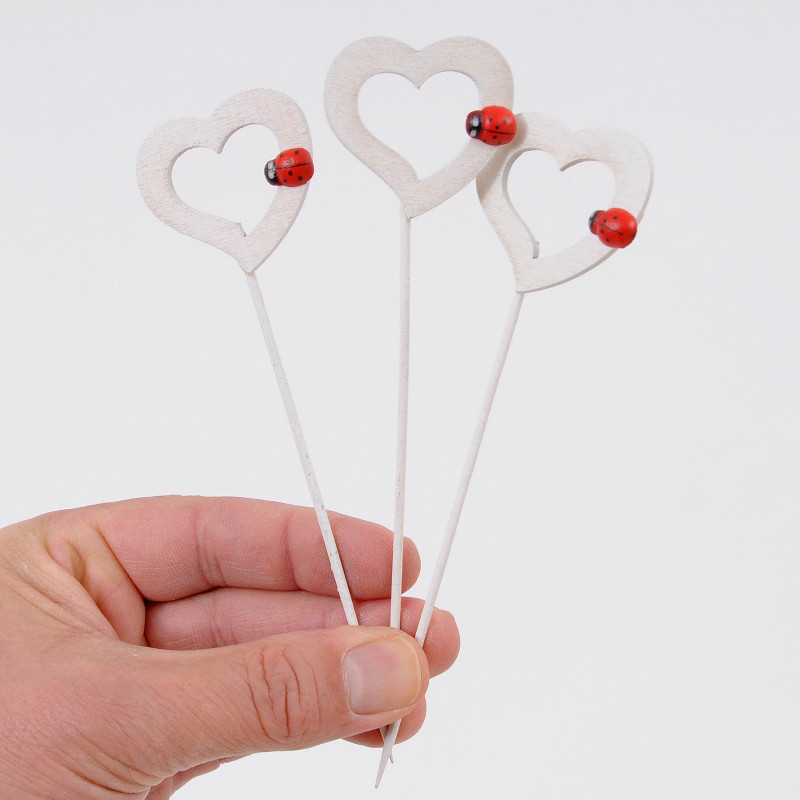 Cuore Pick Con Coccinella