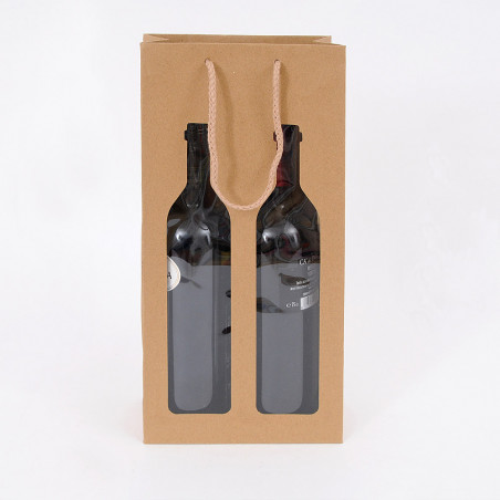 Borse Portabottiglie Vino Linea Bottle Avana 2