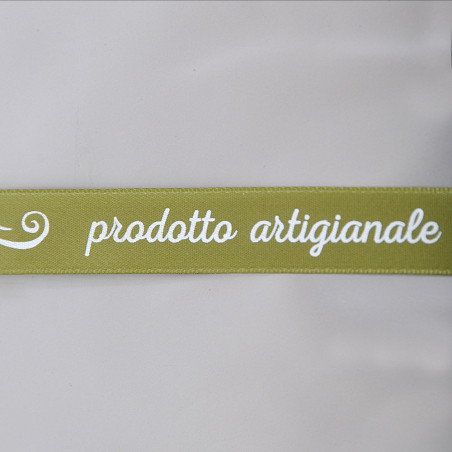 Nastro in Raso con Stampa Prodotto Artigianale - Mis. Cm 1,5x25mt