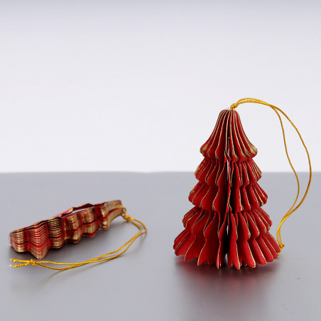 Pendaglio in Carta Albero di Natale con Magnete di Chiusura