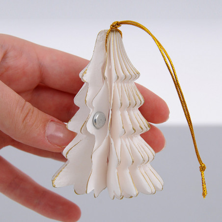 Pendaglio in Carta Albero di Natale con Magnete di Chiusura