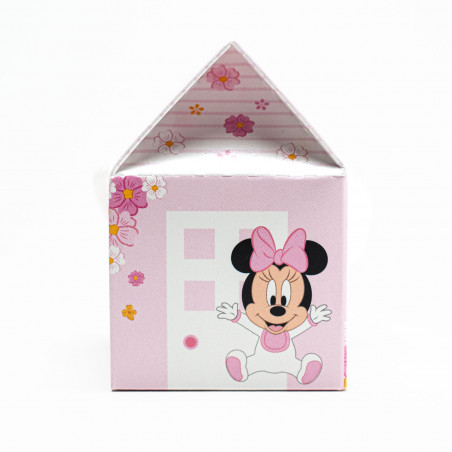 Scatola a Casetta con Stampa Disney rosa davanti