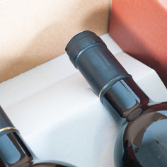 Scatola Porta Bottiglie di Vino Corten - Cantinetta da vicino