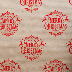 Rotolo in Carta Sealing Linea Natale stampa merry christmas