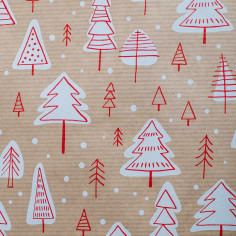 Rotolo in Carta Sealing Linea Natale stampa alberi