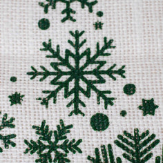 Sacco in Juta Bianco con Albero di Natale disegno