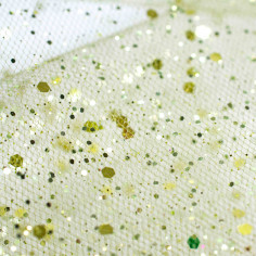 Nastro in Tulle con Glitter texture verde