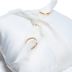 Cuscino Portafedi in Raso Bianco