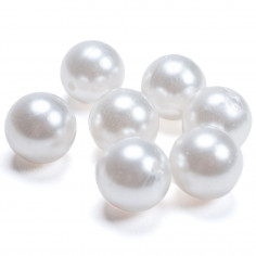 Perle Bianche Opalescenti con Foro - Grandi davanti