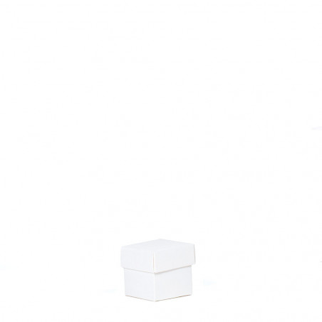 Scatole in Cartoncino con Coperchio Seta Bianco - Piccole  5x5x5