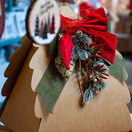 Scatola Porta Panettone a Forma di Albero di Natale