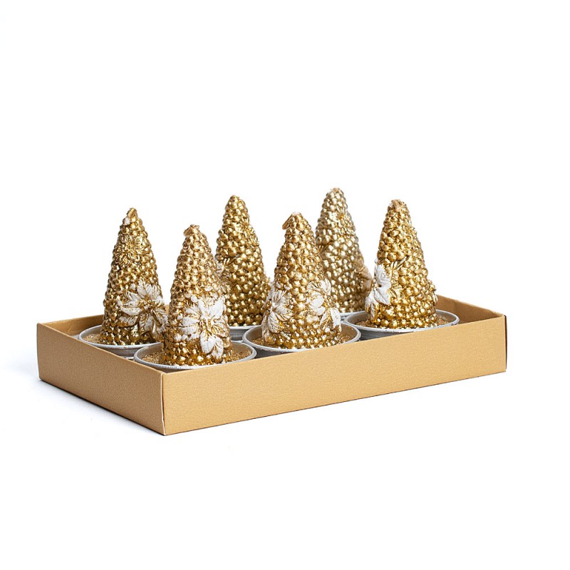 Set di Candele Oro a Piramide