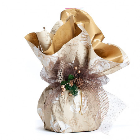 Tondi Porta Panettone con Stampa a Fiori crema