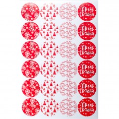 Sticker in Carta con Stampe Natalizie - Confezione da 240 Etichette