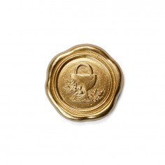 Ceralacca Oro con Adesivo sul Retro - Calice, Confezione da 6 Applicazioni