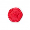 Ceralacca Rosso con Adesivo sul Retro - Tocco di Laurea, Confezione da 6 Applicazioni