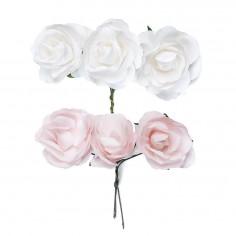 Pick Rose in Carta - Diametro 3,5cm. - Unità di Vendita 12 Rose