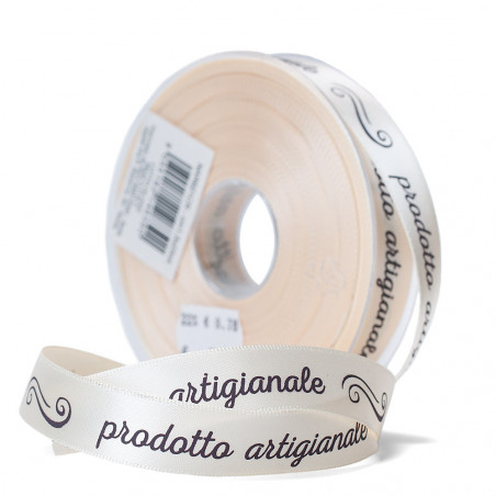 Nastro in Raso con Stampa Prodotto Artigianale - Mis. Cm 1,5x25mt