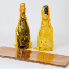Buste in Cellophane Semi Trasparente Portabottiglie di Vino Colore Oro