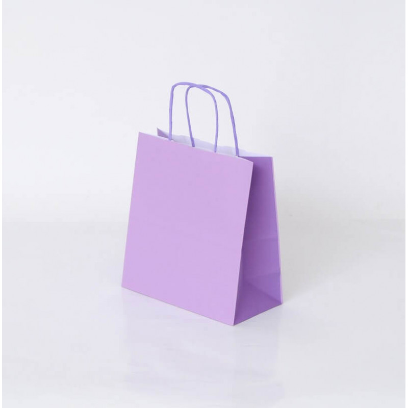 Shopper Bicolor Maniglia Ritorta lila