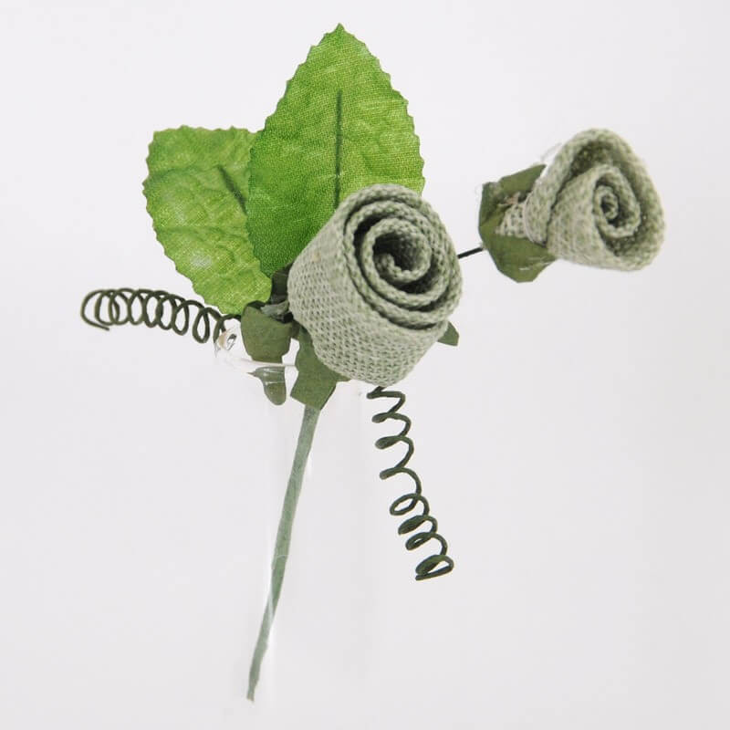 Pick Fiori in Organza Verde