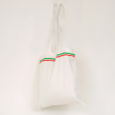Shopper in cotone con tracolle bandiera Italia
