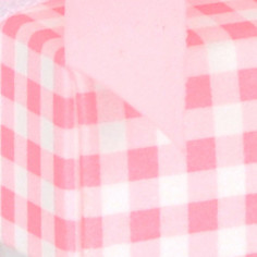 Bicchierino trasparente con coperchio cartoncino porta confetti rosa