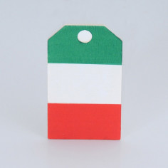 Etichetta in Legno bandiera Italia