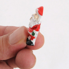 Babbo Natale in resina con adesivo